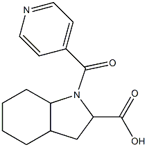 1-isonicotinoyloctahydro-1H-indole-2-carboxylic acid Structure