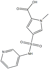 1-methyl-4-(pyridin-3-ylsulfamoyl)-1H-pyrrole-2-carboxylic acid,,结构式
