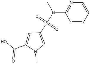 1-methyl-4-[methyl(pyridin-2-yl)sulfamoyl]-1H-pyrrole-2-carboxylic acid Struktur
