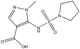 1-methyl-5-[(pyrrolidine-1-sulfonyl)amino]-1H-pyrazole-4-carboxylic acid,,结构式