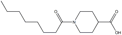 1-octanoylpiperidine-4-carboxylic acid Structure