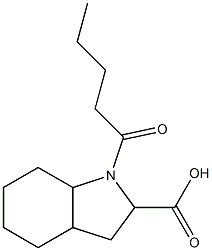 1-pentanoyl-octahydro-1H-indole-2-carboxylic acid 化学構造式