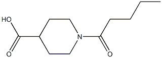 1-pentanoylpiperidine-4-carboxylic acid 化学構造式