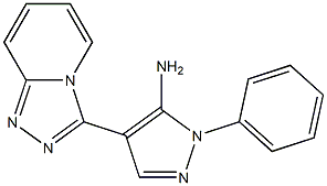 1-phenyl-4-[1,2,4]triazolo[4,3-a]pyridin-3-yl-1H-pyrazol-5-amine 化学構造式