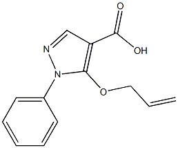 1-phenyl-5-(prop-2-en-1-yloxy)-1H-pyrazole-4-carboxylic acid Struktur