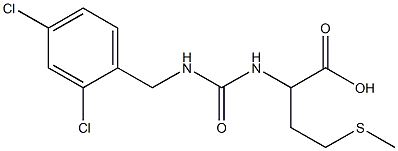 2-({[(2,4-dichlorophenyl)methyl]carbamoyl}amino)-4-(methylsulfanyl)butanoic acid 结构式