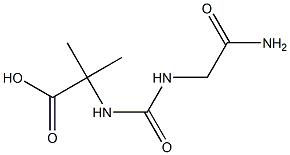 2-({[(2-amino-2-oxoethyl)amino]carbonyl}amino)-2-methylpropanoic acid 化学構造式