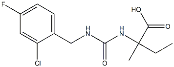 2-({[(2-chloro-4-fluorophenyl)methyl]carbamoyl}amino)-2-methylbutanoic acid|