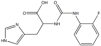 2-({[(2-fluorophenyl)amino]carbonyl}amino)-3-(1H-imidazol-4-yl)propanoic acid Structure