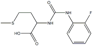 2-({[(2-fluorophenyl)amino]carbonyl}amino)-4-(methylthio)butanoic acid,,结构式