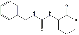 2-({[(2-methylbenzyl)amino]carbonyl}amino)pentanoic acid,,结构式