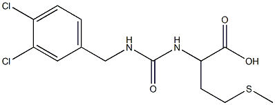 2-({[(3,4-dichlorophenyl)methyl]carbamoyl}amino)-4-(methylsulfanyl)butanoic acid Structure