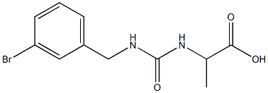 2-({[(3-bromobenzyl)amino]carbonyl}amino)propanoic acid 化学構造式