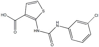 2-({[(3-chlorophenyl)amino]carbonyl}amino)thiophene-3-carboxylic acid,,结构式
