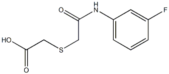 2-({[(3-fluorophenyl)carbamoyl]methyl}sulfanyl)acetic acid,,结构式