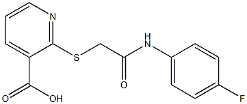 2-({[(4-fluorophenyl)carbamoyl]methyl}sulfanyl)pyridine-3-carboxylic acid Struktur