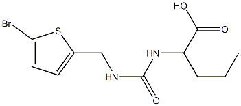2-({[(5-bromothiophen-2-yl)methyl]carbamoyl}amino)pentanoic acid Struktur