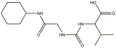 2-({[(cyclohexylcarbamoyl)methyl]carbamoyl}amino)-3-methylbutanoic acid,,结构式