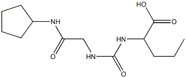 2-({[(cyclopentylcarbamoyl)methyl]carbamoyl}amino)pentanoic acid,,结构式