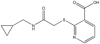 2-({[(cyclopropylmethyl)carbamoyl]methyl}sulfanyl)pyridine-3-carboxylic acid Structure