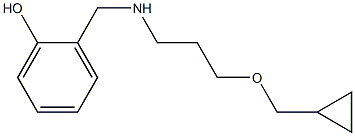2-({[3-(cyclopropylmethoxy)propyl]amino}methyl)phenol 结构式