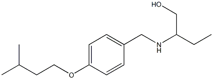 2-({[4-(3-methylbutoxy)phenyl]methyl}amino)butan-1-ol 化学構造式