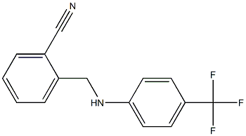 2-({[4-(trifluoromethyl)phenyl]amino}methyl)benzonitrile,,结构式