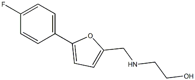 2-({[5-(4-fluorophenyl)furan-2-yl]methyl}amino)ethan-1-ol 化学構造式