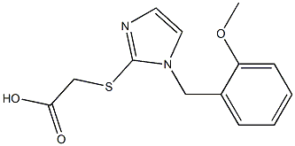 2-({1-[(2-methoxyphenyl)methyl]-1H-imidazol-2-yl}sulfanyl)acetic acid Struktur