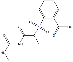 2-({1-[(methylcarbamoyl)amino]-1-oxopropane-2-}sulfonyl)benzoic acid,,结构式