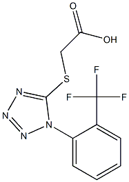 2-({1-[2-(trifluoromethyl)phenyl]-1H-1,2,3,4-tetrazol-5-yl}sulfanyl)acetic acid Structure