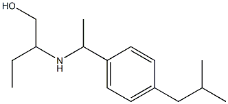 2-({1-[4-(2-methylpropyl)phenyl]ethyl}amino)butan-1-ol Struktur