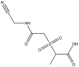 2-({2-[(cyanomethyl)amino]-2-oxoethyl}sulfonyl)propanoic acid,,结构式