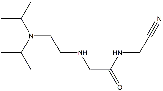2-({2-[bis(propan-2-yl)amino]ethyl}amino)-N-(cyanomethyl)acetamide,,结构式