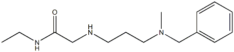 2-({3-[benzyl(methyl)amino]propyl}amino)-N-ethylacetamide Struktur