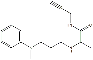 2-({3-[methyl(phenyl)amino]propyl}amino)-N-(prop-2-yn-1-yl)propanamide,,结构式