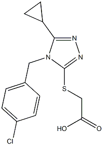 2-({4-[(4-chlorophenyl)methyl]-5-cyclopropyl-4H-1,2,4-triazol-3-yl}sulfanyl)acetic acid Struktur