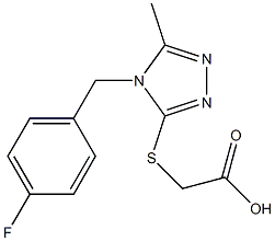 2-({4-[(4-fluorophenyl)methyl]-5-methyl-4H-1,2,4-triazol-3-yl}sulfanyl)acetic acid 结构式