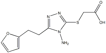 2-({4-amino-5-[2-(furan-2-yl)ethyl]-4H-1,2,4-triazol-3-yl}sulfanyl)acetic acid Structure