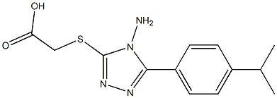 2-({4-amino-5-[4-(propan-2-yl)phenyl]-4H-1,2,4-triazol-3-yl}sulfanyl)acetic acid,,结构式