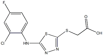  2-({5-[(2-chloro-4-fluorophenyl)amino]-1,3,4-thiadiazol-2-yl}sulfanyl)acetic acid