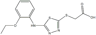 2-({5-[(2-ethoxyphenyl)amino]-1,3,4-thiadiazol-2-yl}sulfanyl)acetic acid Structure