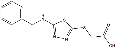 2-({5-[(pyridin-2-ylmethyl)amino]-1,3,4-thiadiazol-2-yl}sulfanyl)acetic acid|