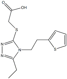 2-({5-ethyl-4-[2-(thiophen-2-yl)ethyl]-4H-1,2,4-triazol-3-yl}sulfanyl)acetic acid Structure