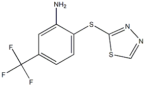 2-(1,3,4-thiadiazol-2-ylsulfanyl)-5-(trifluoromethyl)aniline Struktur