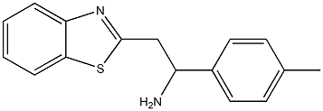 2-(1,3-benzothiazol-2-yl)-1-(4-methylphenyl)ethan-1-amine 结构式