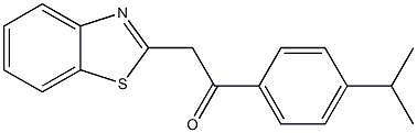 2-(1,3-benzothiazol-2-yl)-1-[4-(propan-2-yl)phenyl]ethan-1-one 结构式