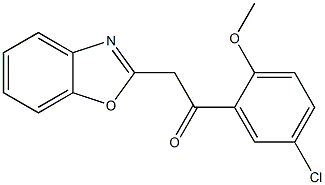 2-(1,3-benzoxazol-2-yl)-1-(5-chloro-2-methoxyphenyl)ethan-1-one 结构式