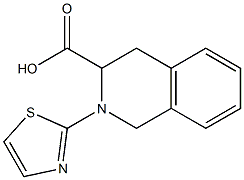 2-(1,3-thiazol-2-yl)-1,2,3,4-tetrahydroisoquinoline-3-carboxylic acid Struktur