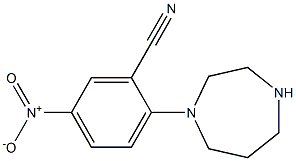 2-(1,4-diazepan-1-yl)-5-nitrobenzonitrile,,结构式